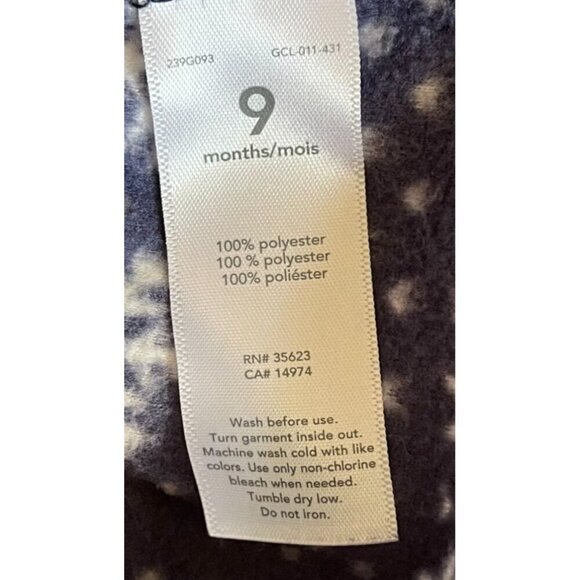 Lot of 2 Carter's Girls Fleece Pullover, Zip Up Hooded Sweatshirt Size 9 Months - Picture 6 of 15